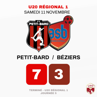 U20 RÉGIONAL - JOURNÉE 5